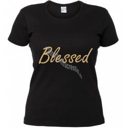 Tricou negru femei, Blessed